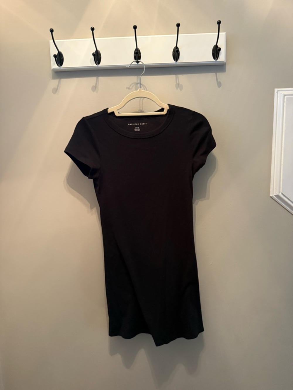American Eagle Outfitters Black Short Sleeve T-Shirt Dress
